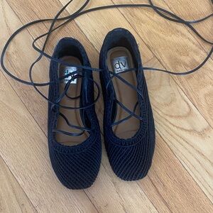 DV by Dolce Vita Black Textured Flats